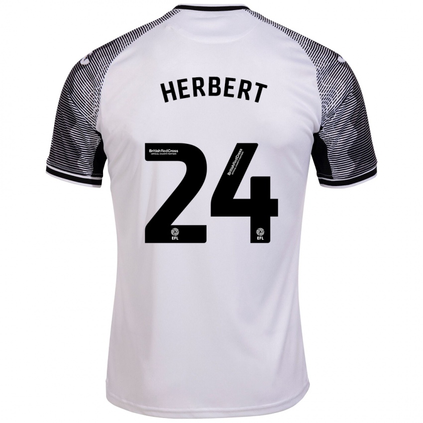 Mujer Camiseta Chelsea Herbert #24 Blanco 1ª Equipación 2023/24 La Camisa