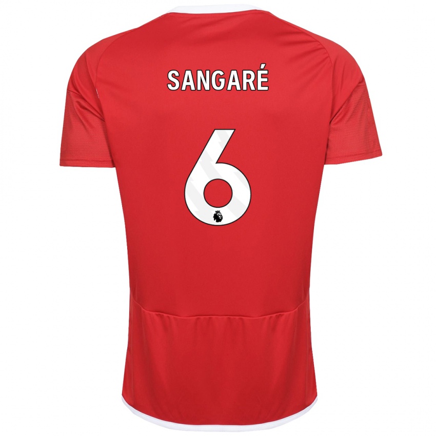 Mujer Camiseta Ibrahim Sangare #6 Rojo 1ª Equipación 2023/24 La Camisa