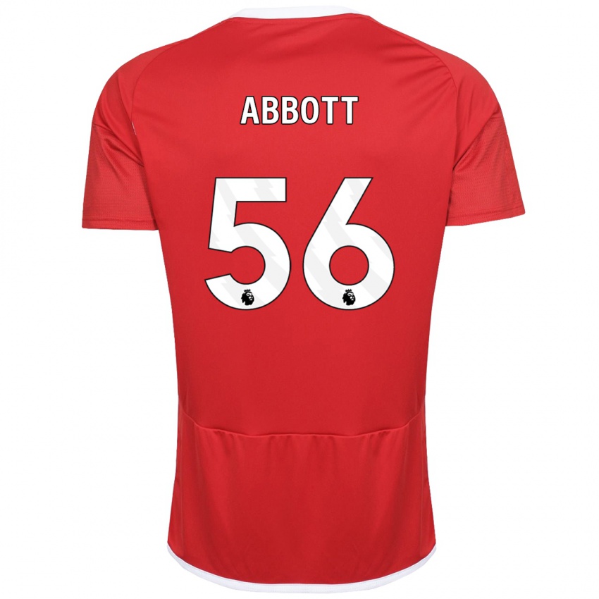 Mujer Camiseta Zach Abbott #56 Rojo 1ª Equipación 2023/24 La Camisa