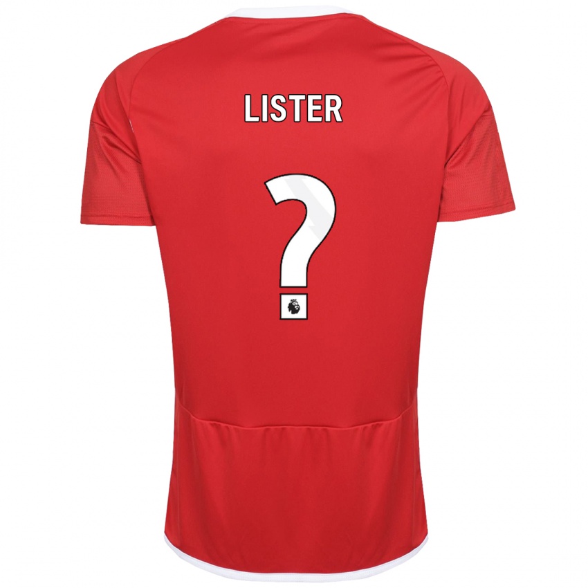 Mujer Camiseta Henry Lister #0 Rojo 1ª Equipación 2023/24 La Camisa