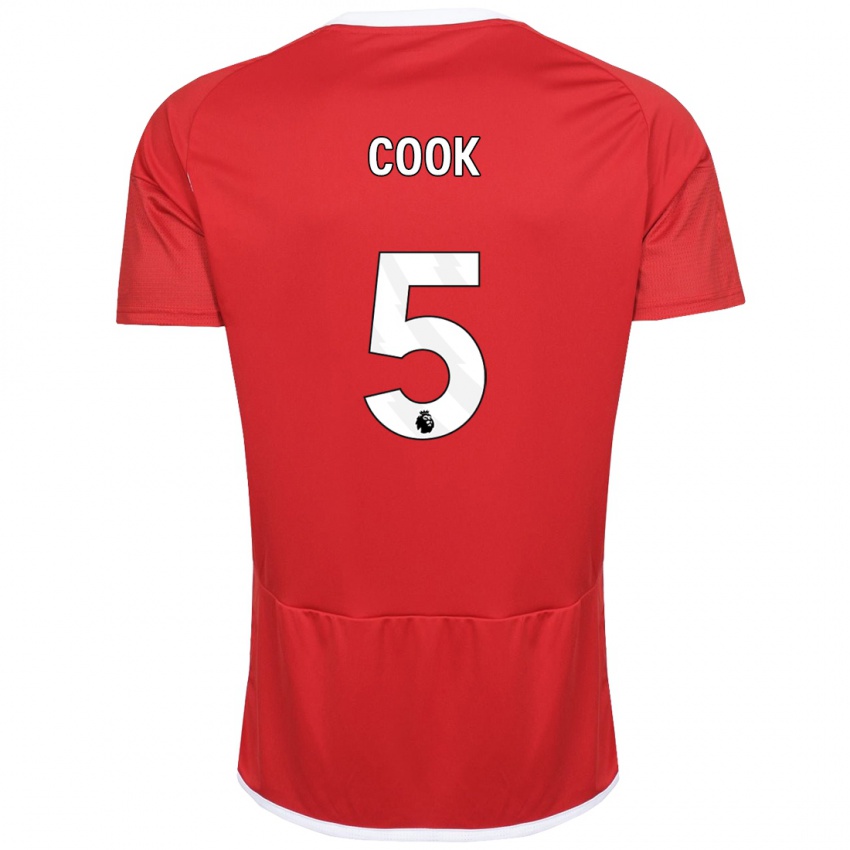 Mujer Camiseta Olivia Cook #5 Rojo 1ª Equipación 2023/24 La Camisa