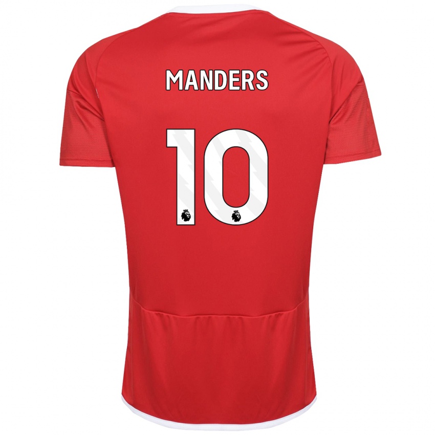 Mujer Camiseta Holly Manders #10 Rojo 1ª Equipación 2023/24 La Camisa