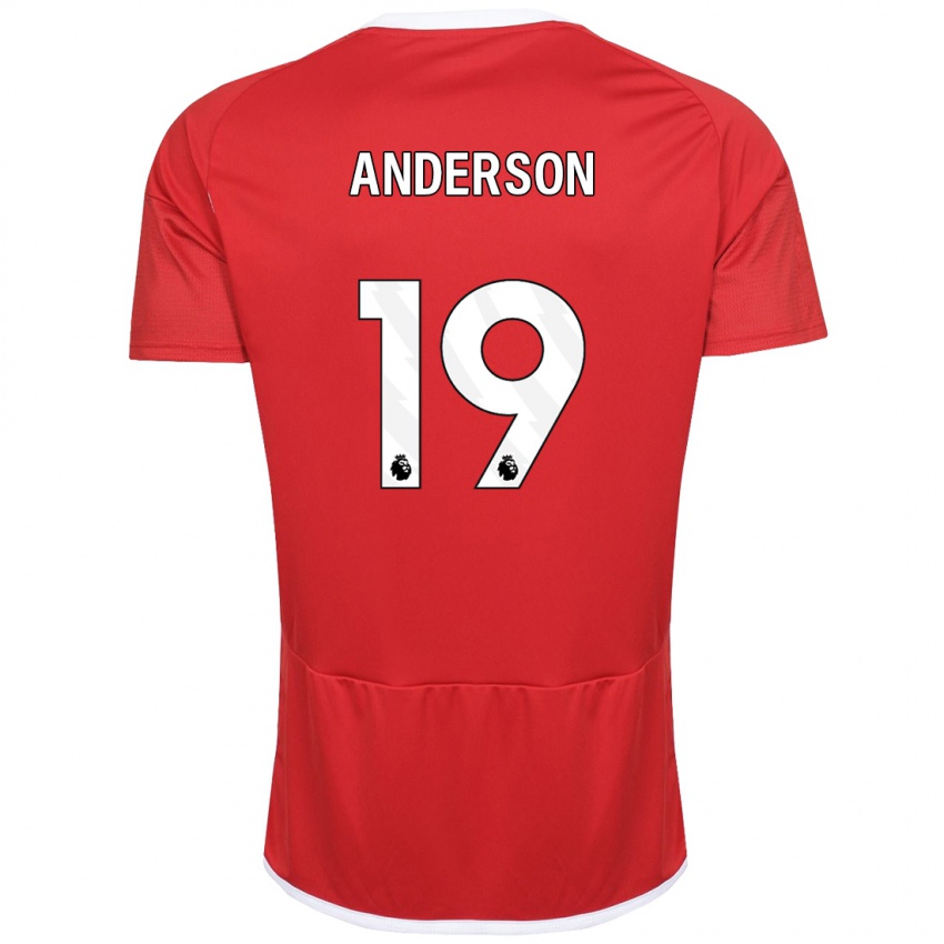 Mujer Camiseta Becky Anderson #19 Rojo 1ª Equipación 2023/24 La Camisa