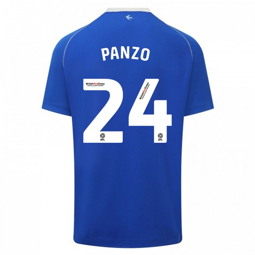 Mujer Camiseta Jonathan Panzo #24 Azul 1ª Equipación 2023/24 La Camisa
