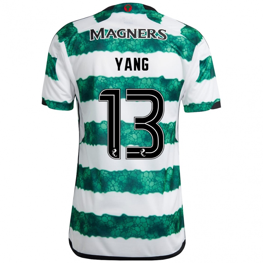 Mujer Camiseta Hyun-Jun Yang #13 Verde 1ª Equipación 2023/24 La Camisa