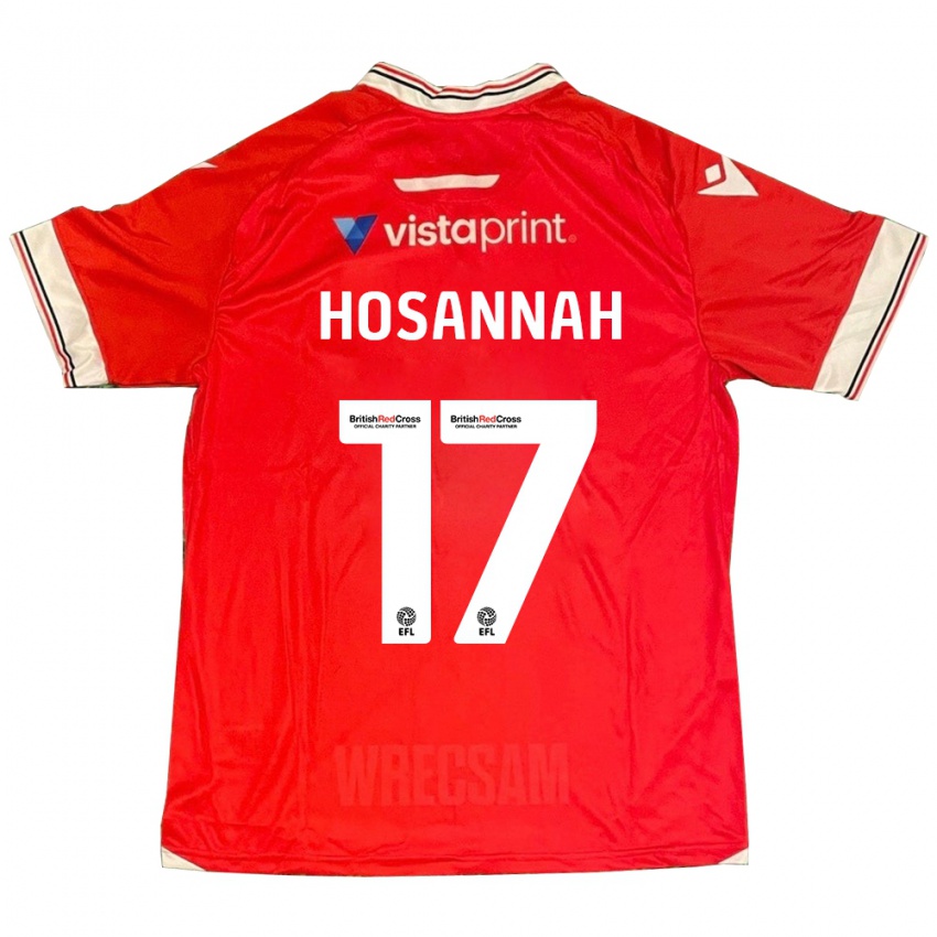 Mujer Camiseta Bryce Hosannah #17 Rojo 1ª Equipación 2023/24 La Camisa