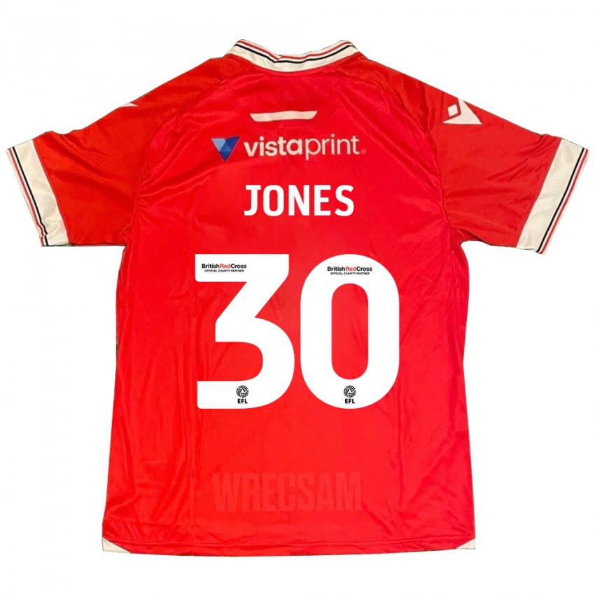Mujer Camiseta James Jones #30 Rojo 1ª Equipación 2023/24 La Camisa