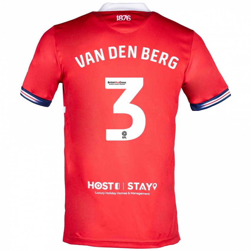 Mujer Camiseta Rav Van Den Berg #3 Rojo 1ª Equipación 2023/24 La Camisa