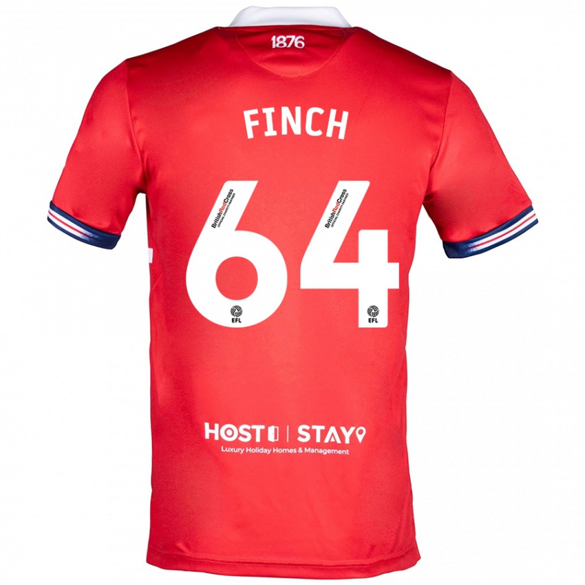 Mujer Camiseta Sonny Finch #64 Rojo 1ª Equipación 2023/24 La Camisa