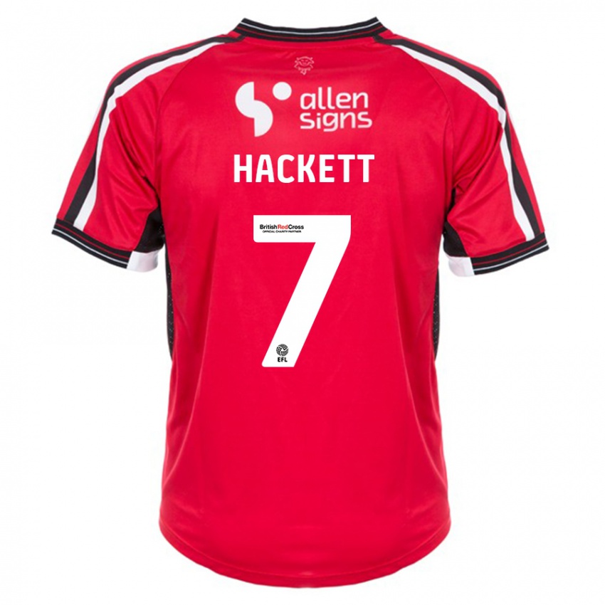 Mujer Camiseta Reeco Hackett #7 Rojo 1ª Equipación 2023/24 La Camisa