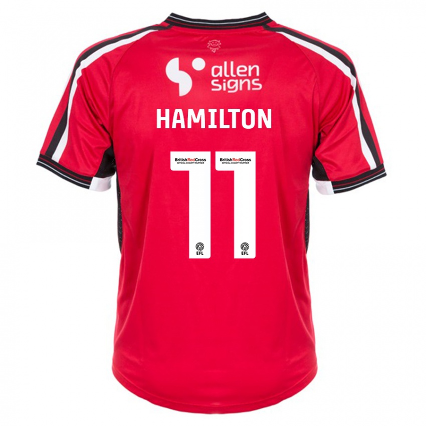 Mujer Camiseta Ethan Hamilton #11 Rojo 1ª Equipación 2023/24 La Camisa