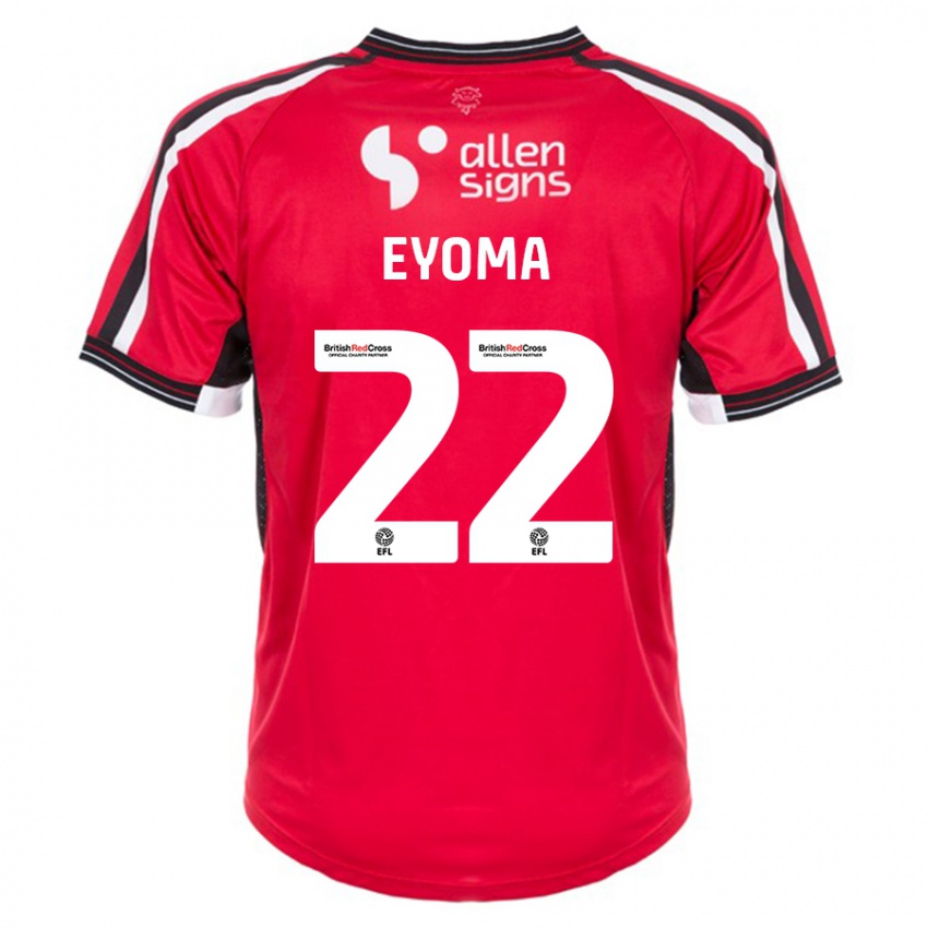 Mujer Camiseta Timothy Eyoma #22 Rojo 1ª Equipación 2023/24 La Camisa