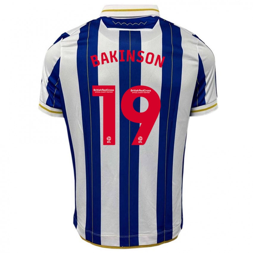 Mujer Camiseta Tyreeq Bakinson #19 Azul Blanco 1ª Equipación 2023/24 La Camisa