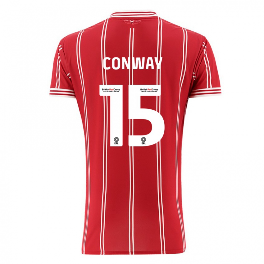 Mujer Camiseta Tommy Conway #15 Rojo 1ª Equipación 2023/24 La Camisa