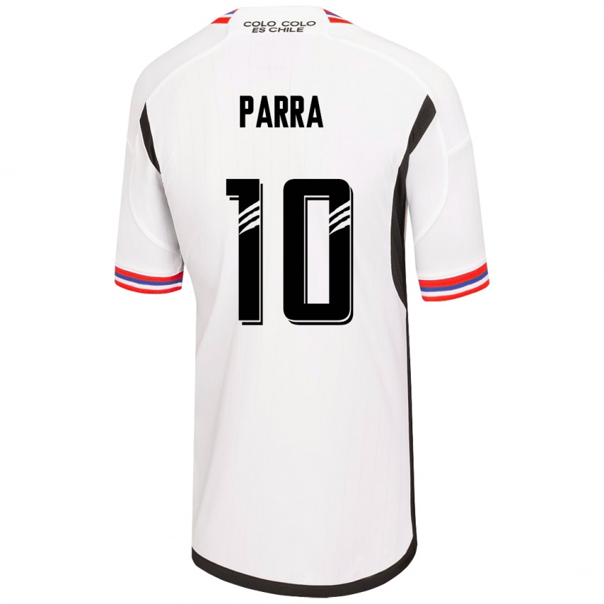 Mujer Camiseta Pablo Parra #10 Blanco 1ª Equipación 2023/24 La Camisa