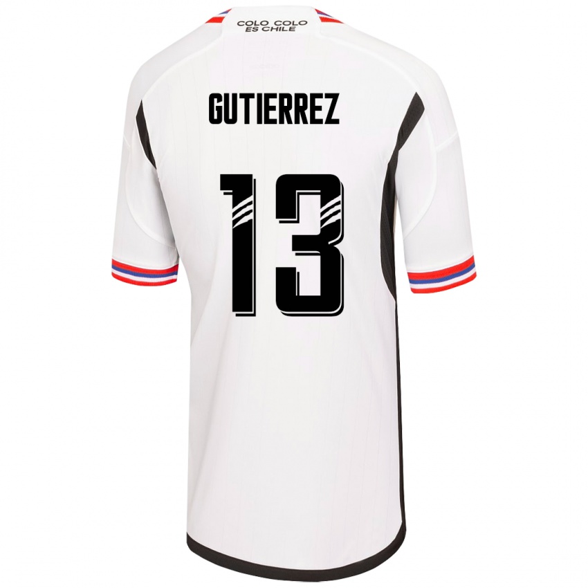 Mujer Camiseta Bruno Gutiérrez #13 Blanco 1ª Equipación 2023/24 La Camisa