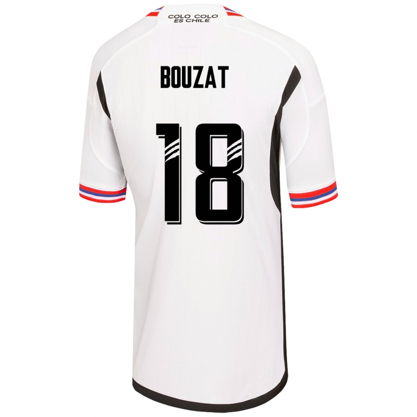 Mujer Camiseta Agustín Bouzat #18 Blanco 1ª Equipación 2023/24 La Camisa