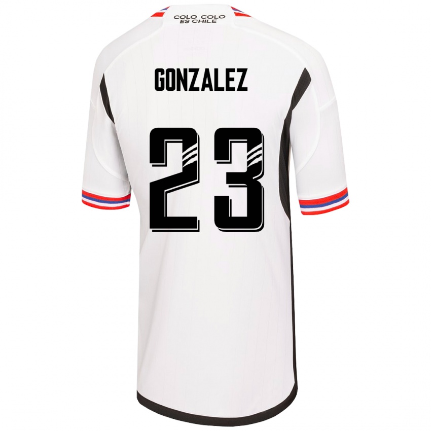 Mujer Camiseta Ramiro González #23 Blanco 1ª Equipación 2023/24 La Camisa
