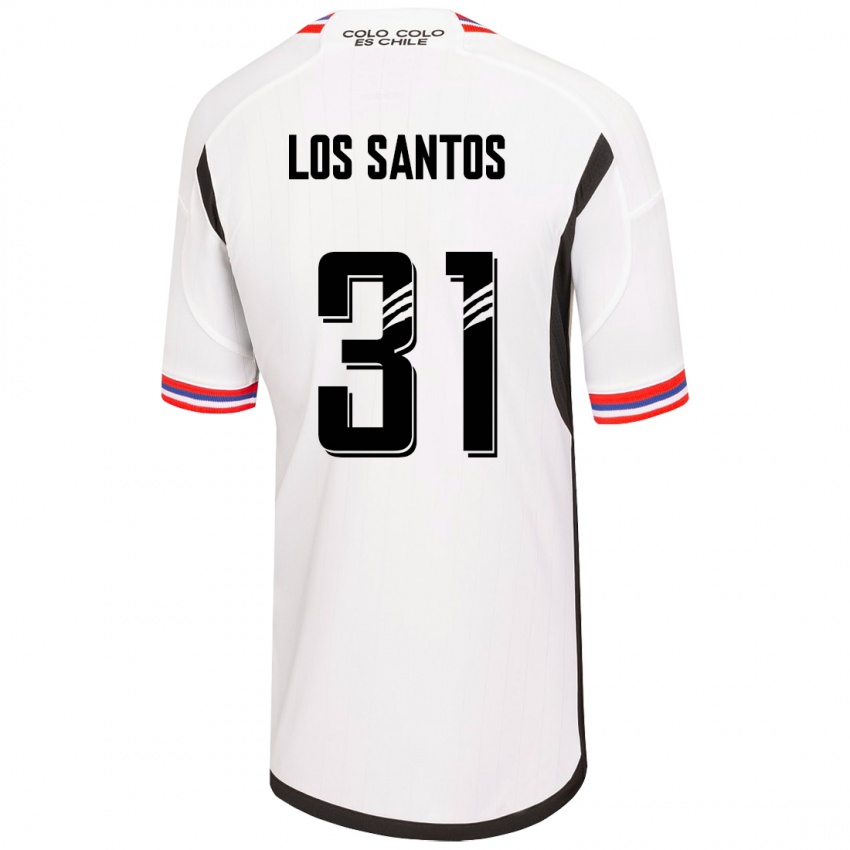 Mujer Camiseta Matías De Los Santos #31 Blanco 1ª Equipación 2023/24 La Camisa