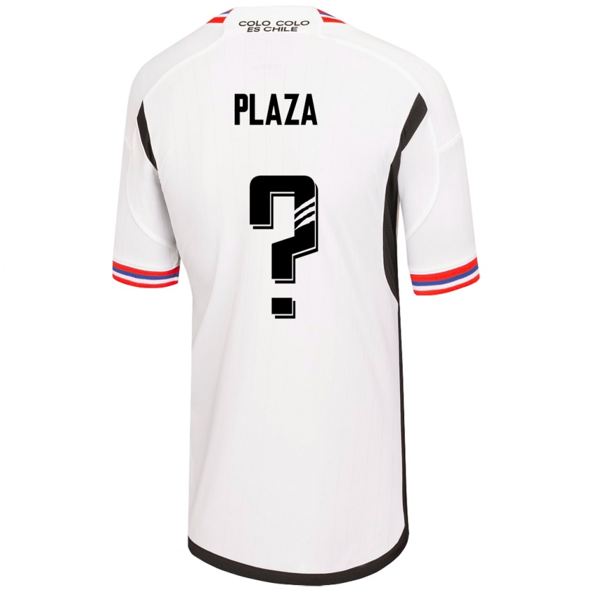 Mujer Camiseta Diego Plaza #0 Blanco 1ª Equipación 2023/24 La Camisa