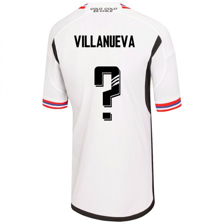 Mujer Camiseta Eduardo Villanueva #0 Blanco 1ª Equipación 2023/24 La Camisa