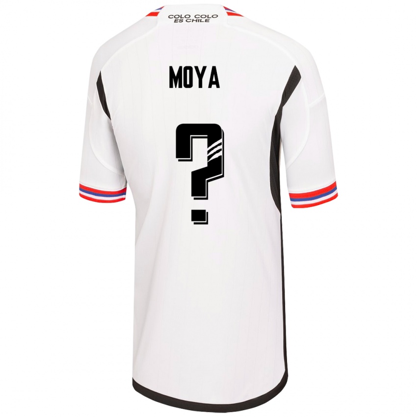 Mujer Camiseta Matías Moya #0 Blanco 1ª Equipación 2023/24 La Camisa