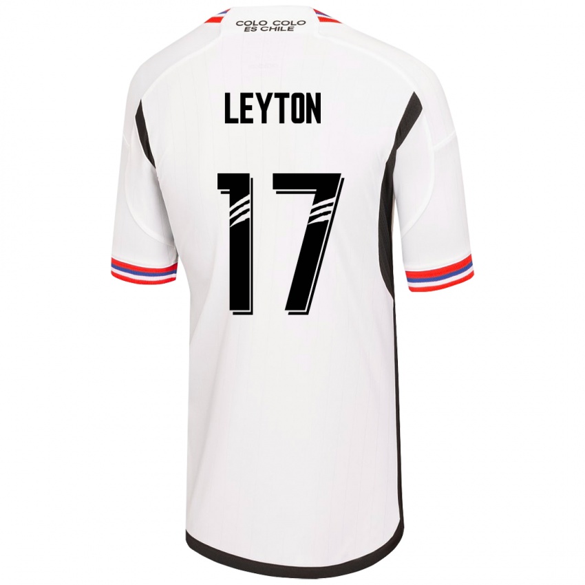Mujer Camiseta Geraldine Leyton #17 Blanco 1ª Equipación 2023/24 La Camisa
