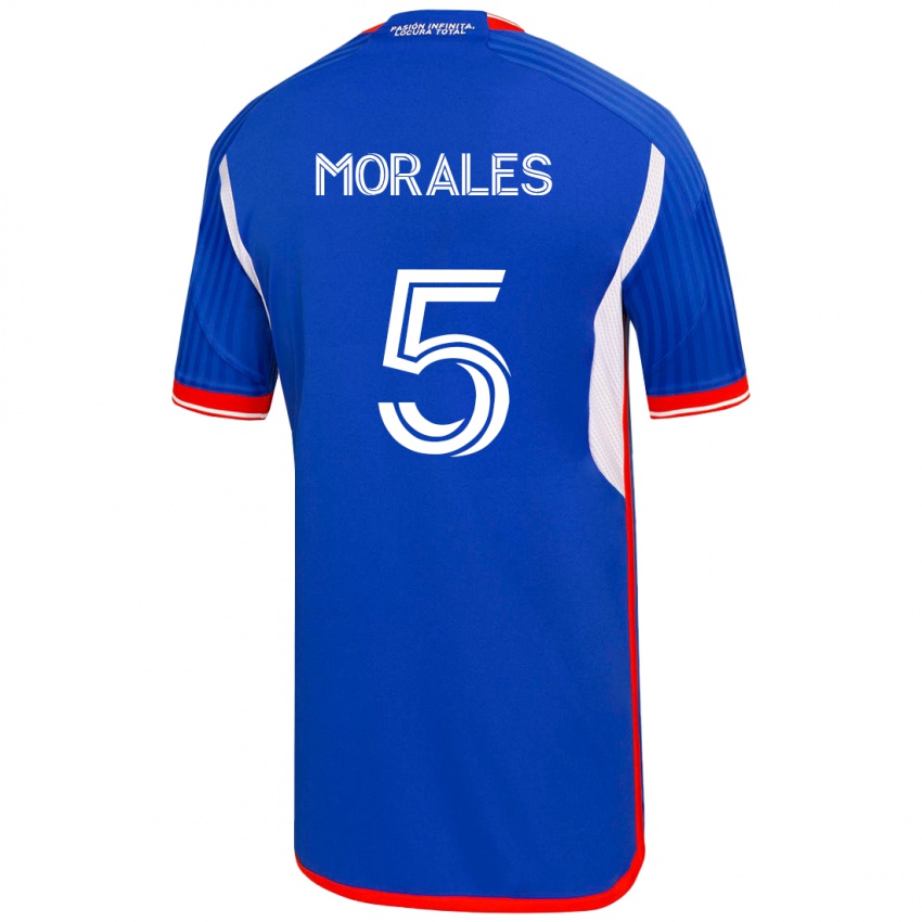 Mujer Camiseta Mariana Morales #5 Azul 1ª Equipación 2023/24 La Camisa