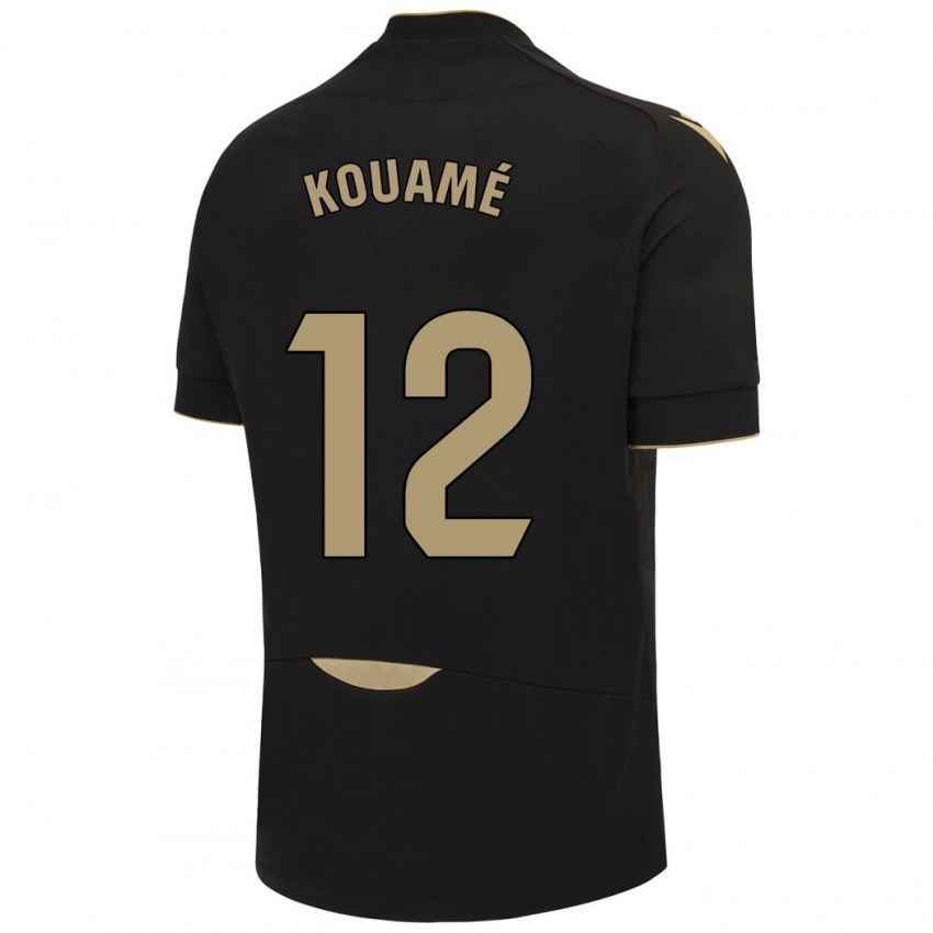 Mujer Camiseta Rominigue Kouamé #12 Negro 2ª Equipación 2023/24 La Camisa