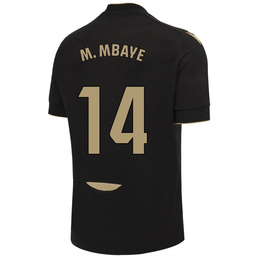Mujer Camiseta Momo Mbaye #14 Negro 2ª Equipación 2023/24 La Camisa