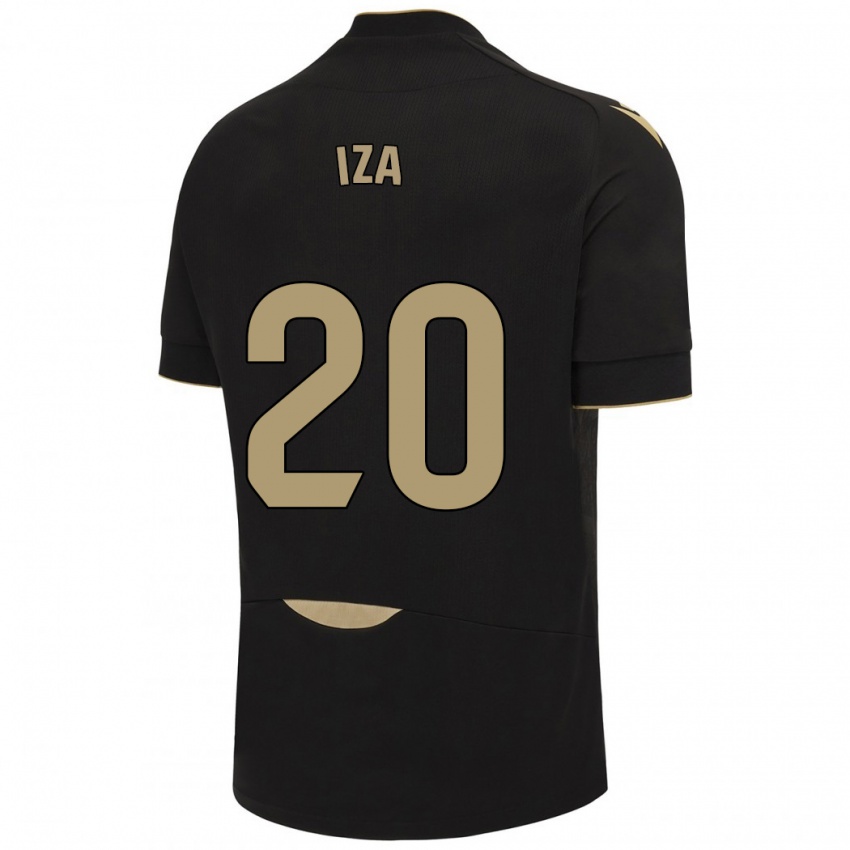 Mujer Camiseta Iza Carcelén #20 Negro 2ª Equipación 2023/24 La Camisa
