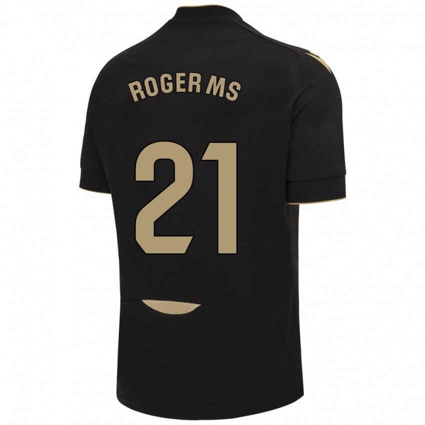 Mujer Camiseta Roger Martí #21 Negro 2ª Equipación 2023/24 La Camisa