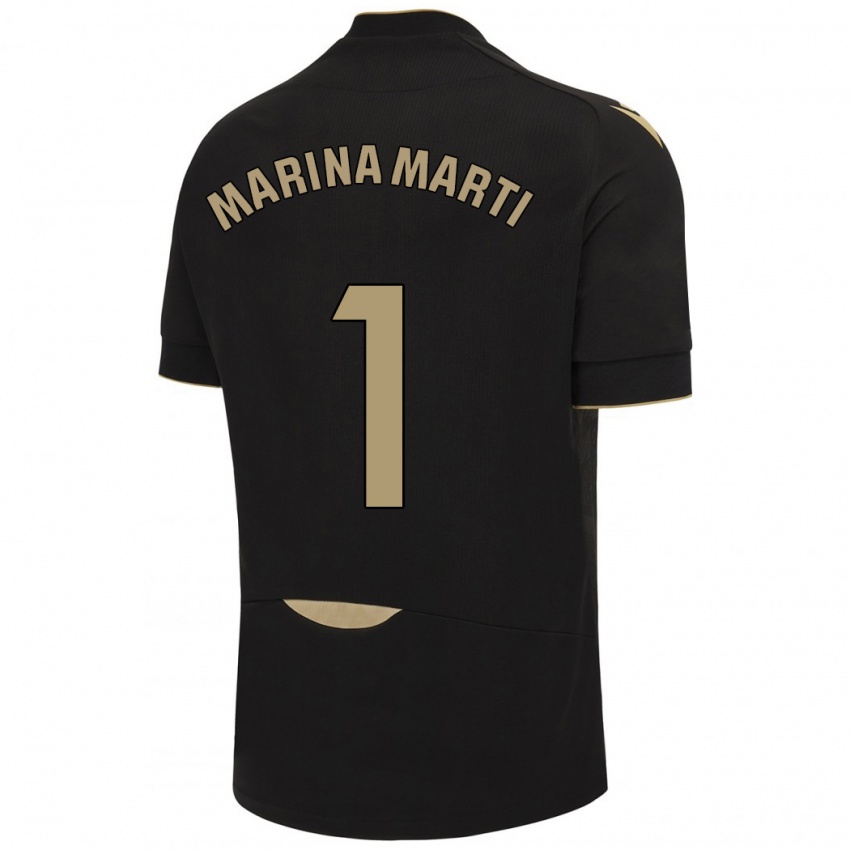 Mujer Camiseta Marina Martí #1 Negro 2ª Equipación 2023/24 La Camisa