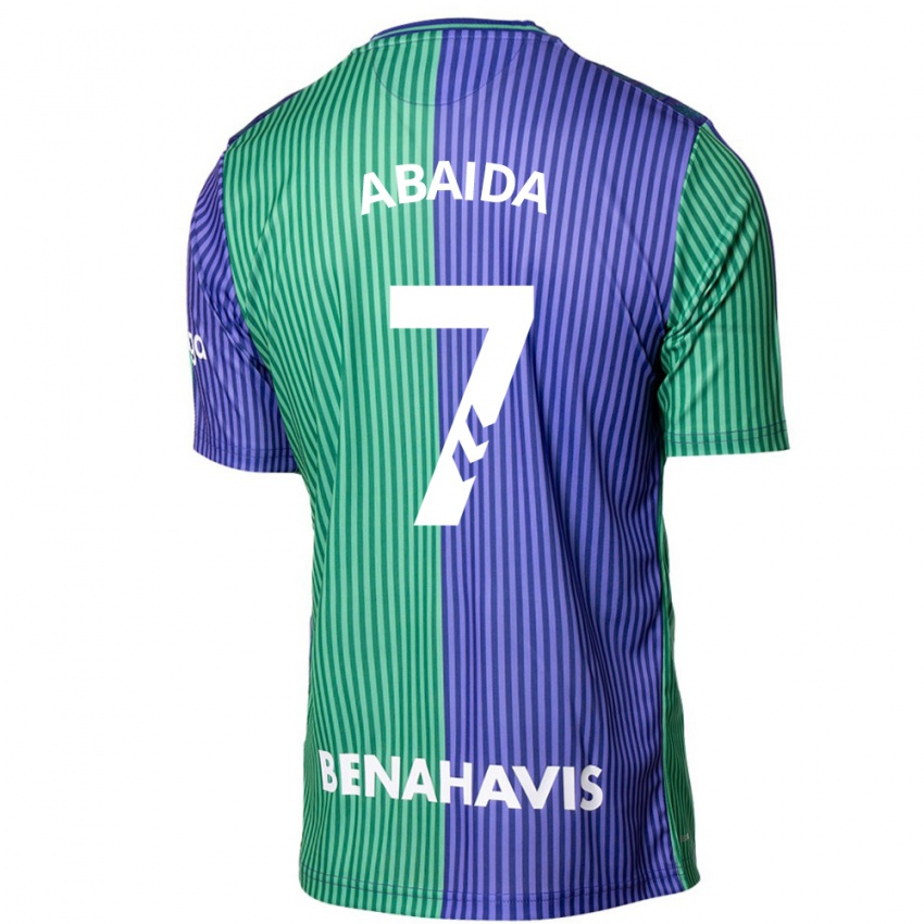 Mujer Camiseta Haitam Abaida #7 Verde Azul 2ª Equipación 2023/24 La Camisa