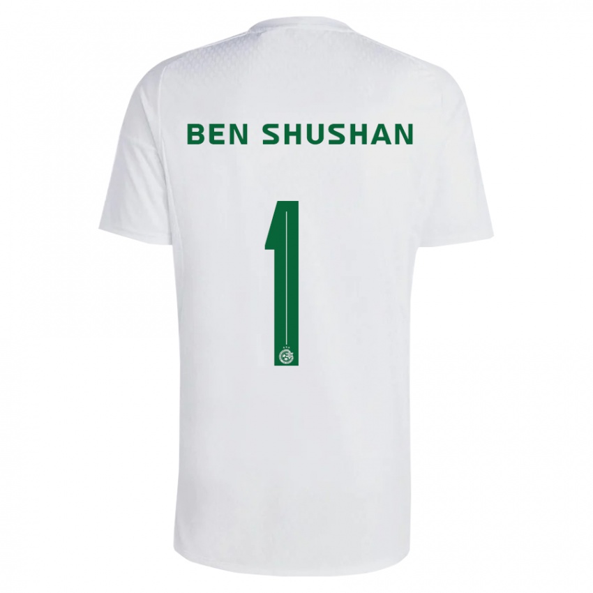 Mujer Camiseta Ori Ben Shushan #1 Verde Azul 2ª Equipación 2023/24 La Camisa