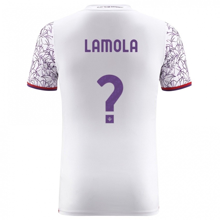 Mujer Camiseta Lorenzo Lamola #0 Blanco 2ª Equipación 2023/24 La Camisa