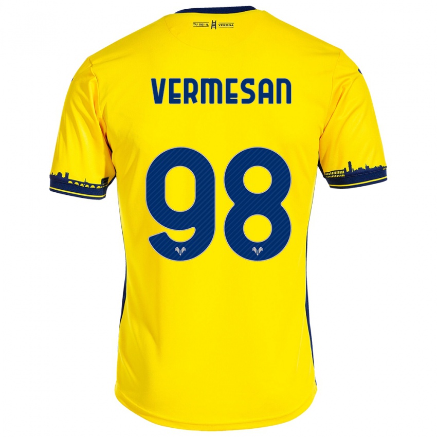 Mujer Camiseta Ioan Vermesan #98 Amarillo 2ª Equipación 2023/24 La Camisa