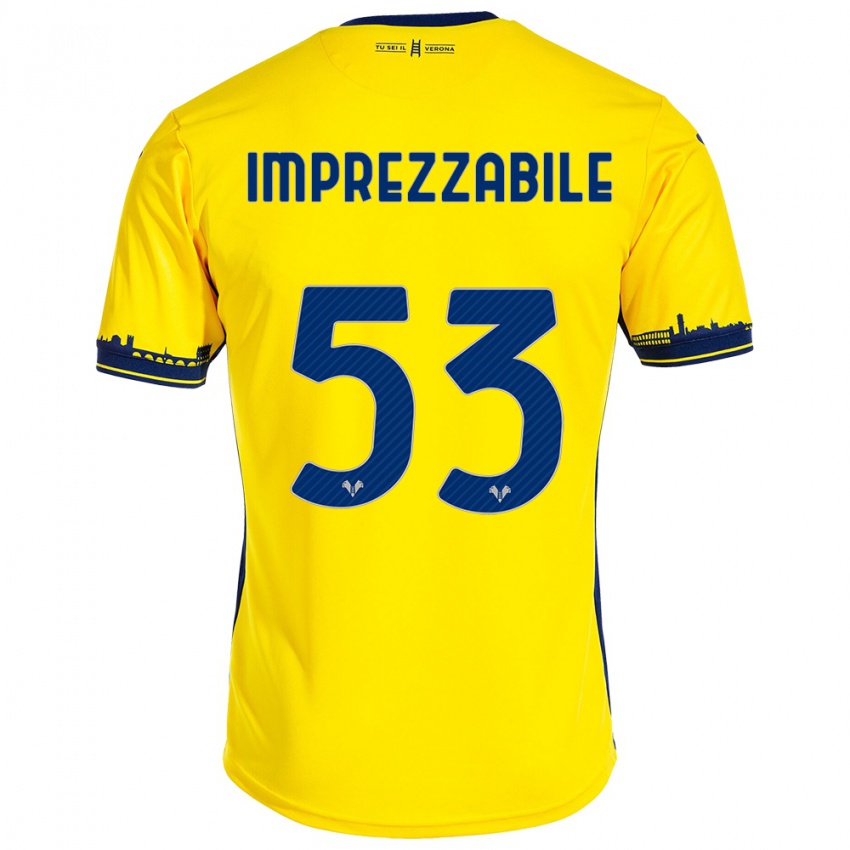 Mujer Camiseta Francesca Imprezzabile #53 Amarillo 2ª Equipación 2023/24 La Camisa