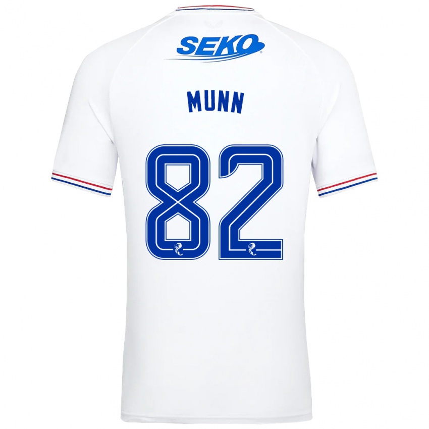 Mujer Camiseta Mason Munn #82 Blanco 2ª Equipación 2023/24 La Camisa