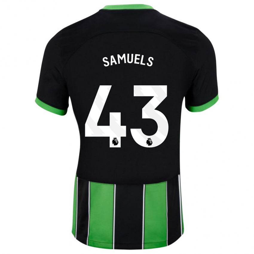 Mujer Camiseta Imari Samuels #43 Verde Negro 2ª Equipación 2023/24 La Camisa