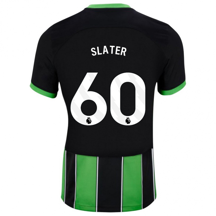Mujer Camiseta Jacob Slater #60 Verde Negro 2ª Equipación 2023/24 La Camisa