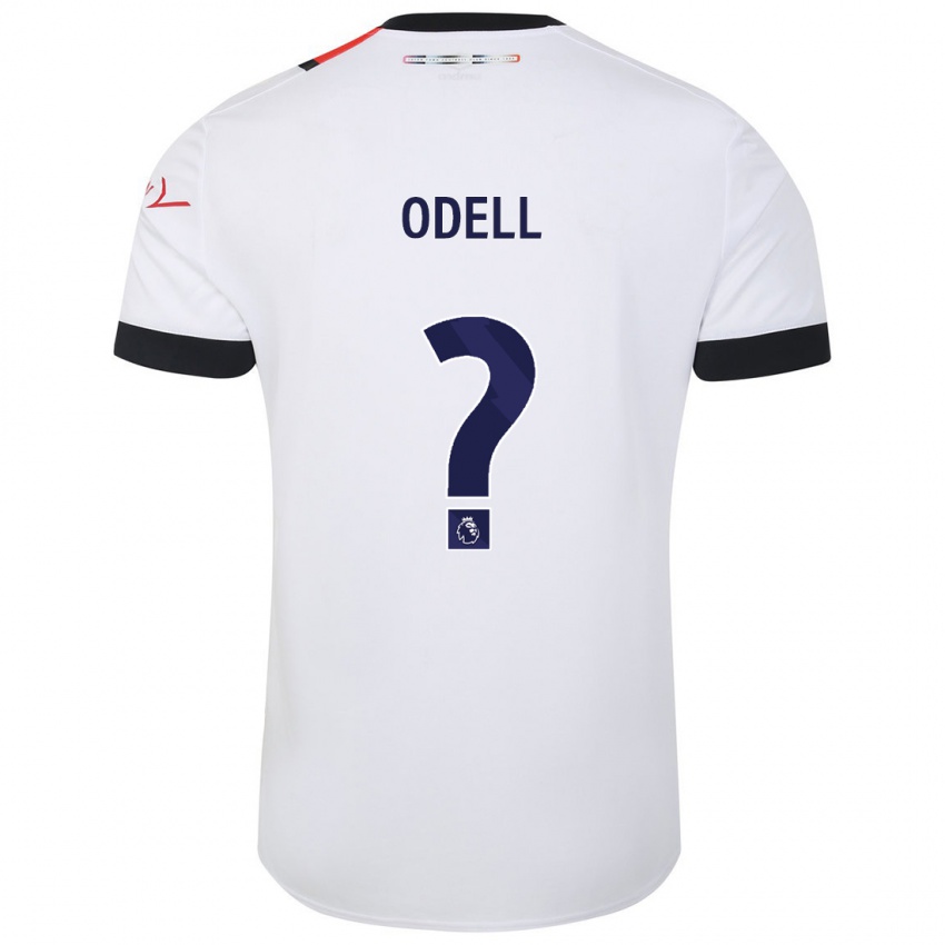 Mujer Camiseta Josh Odell #0 Blanco 2ª Equipación 2023/24 La Camisa