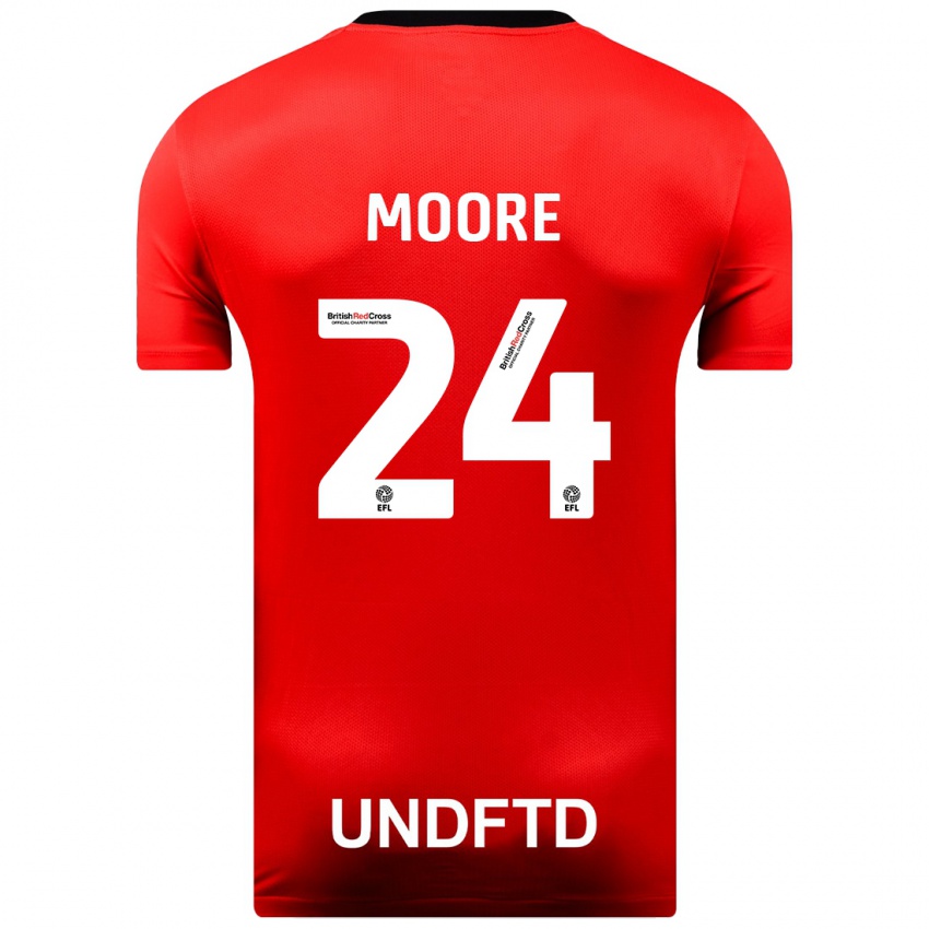 Mujer Camiseta Jade Ellis Moore #24 Rojo 2ª Equipación 2023/24 La Camisa