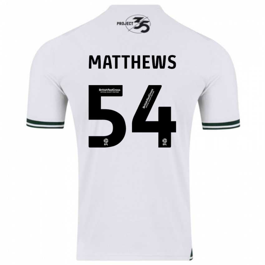Mujer Camiseta Jack Matthews #54 Blanco 2ª Equipación 2023/24 La Camisa
