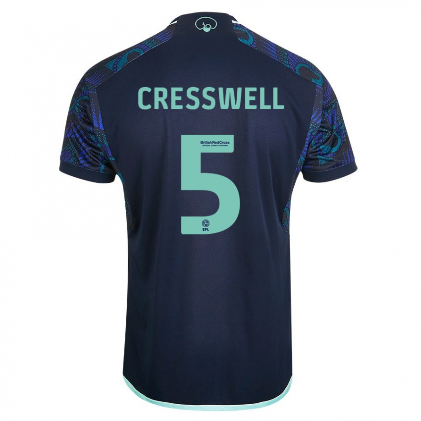 Mujer Camiseta Charlie Cresswell #5 Azul 2ª Equipación 2023/24 La Camisa