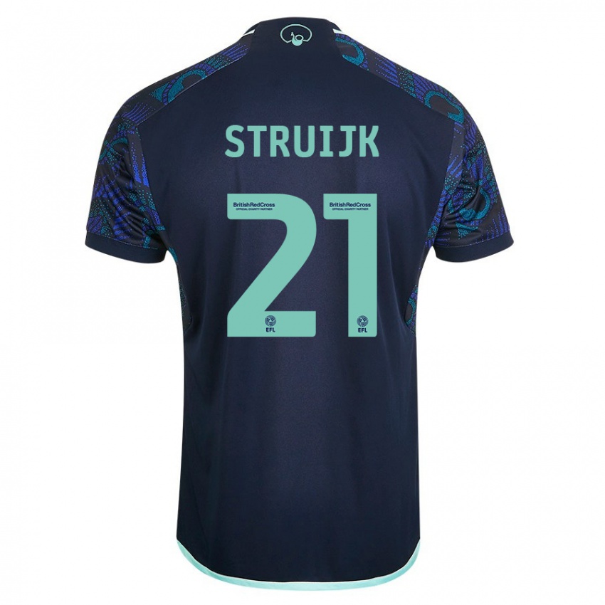 Mujer Camiseta Pascal Struijk #21 Azul 2ª Equipación 2023/24 La Camisa