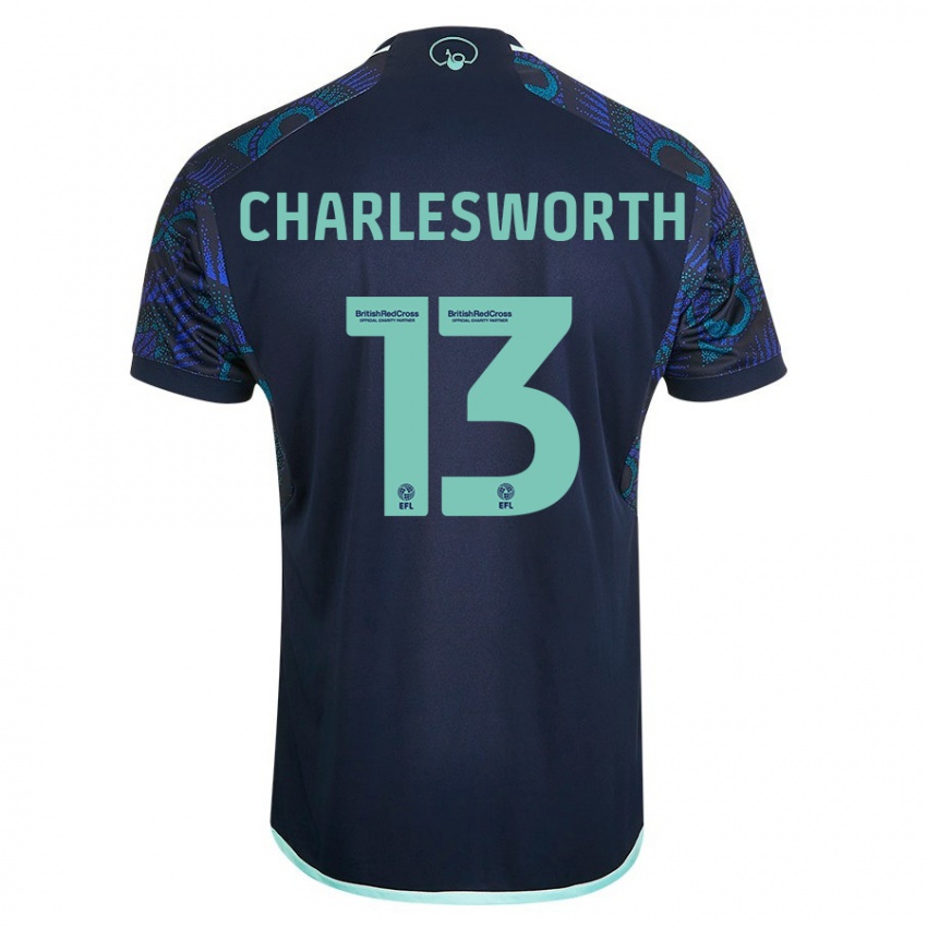 Mujer Camiseta Millie Robshaw-Charlesworth #13 Azul 2ª Equipación 2023/24 La Camisa