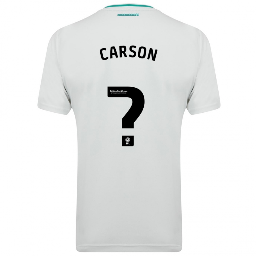 Mujer Camiseta Matty Carson #0 Blanco 2ª Equipación 2023/24 La Camisa