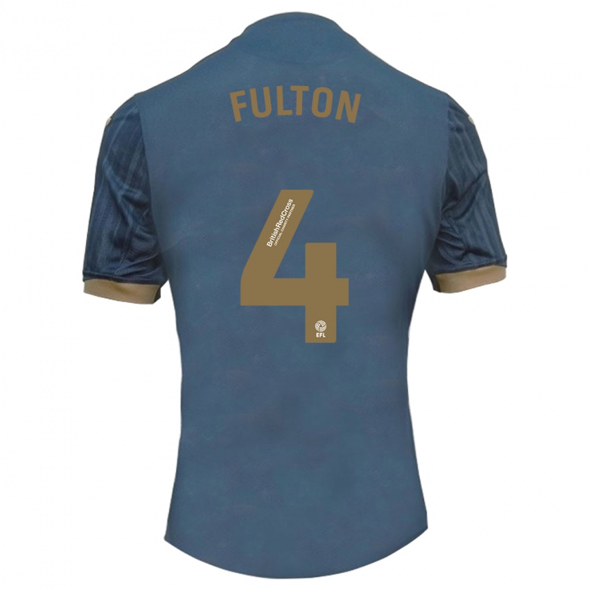 Mujer Camiseta Jay Fulton #4 Verde Azulado Oscuro 2ª Equipación 2023/24 La Camisa