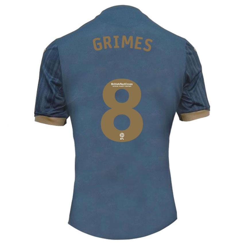 Mujer Camiseta Matt Grimes #8 Verde Azulado Oscuro 2ª Equipación 2023/24 La Camisa
